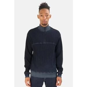 $275 New Cotton Citizen Cooper Half Zip Navy Blue Men Sweater Size: Medium